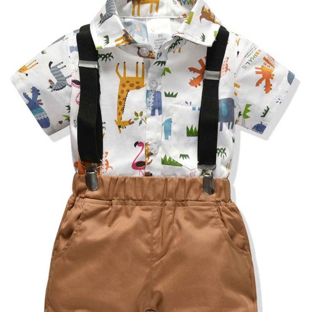 BABY BOYS ANIMAL PRINT SET